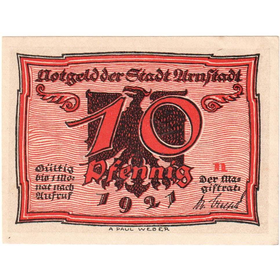 Germania, Arnstadt, 10 Pfennig, SPL