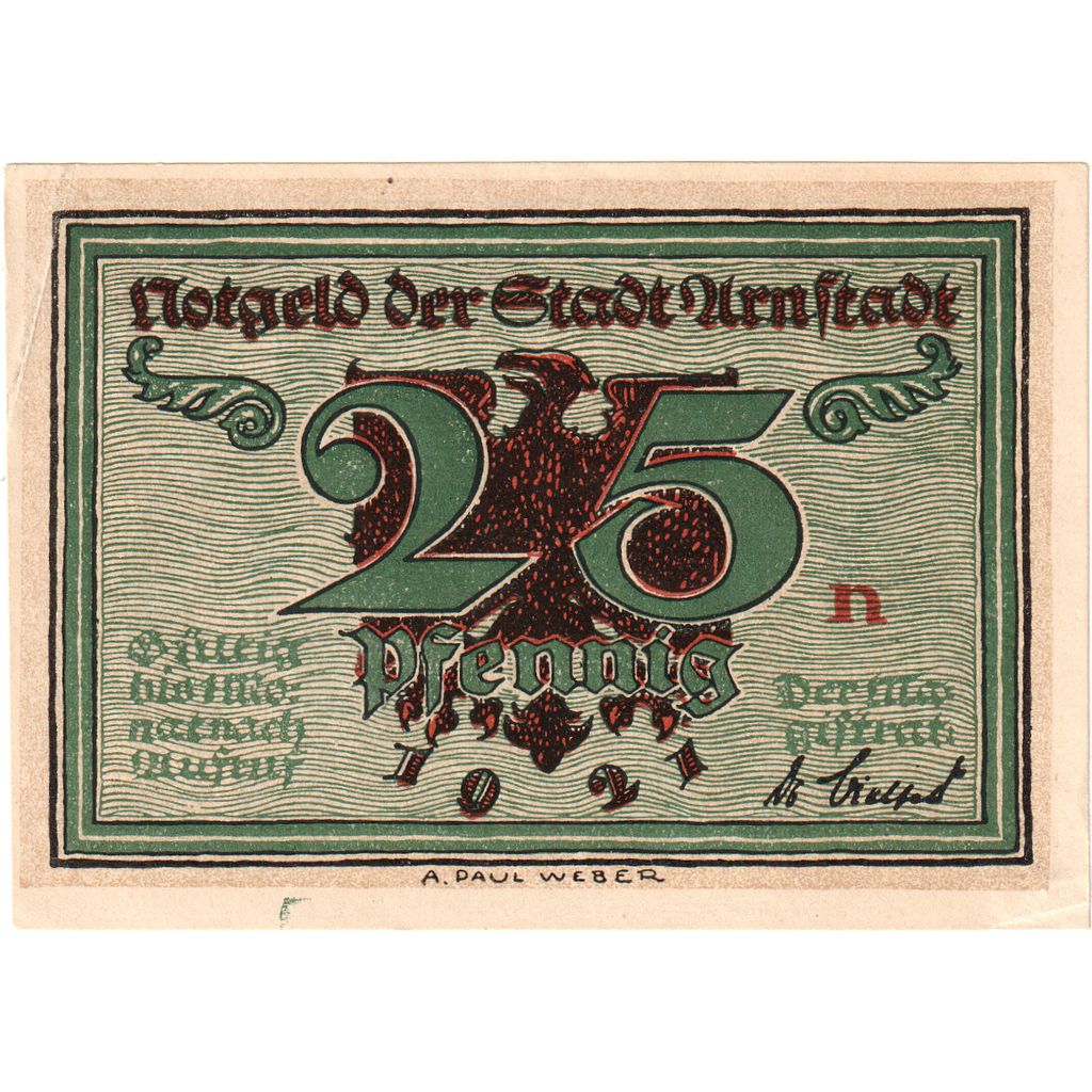 Germania, Arnstadt, 25 Pfennig, BB+
