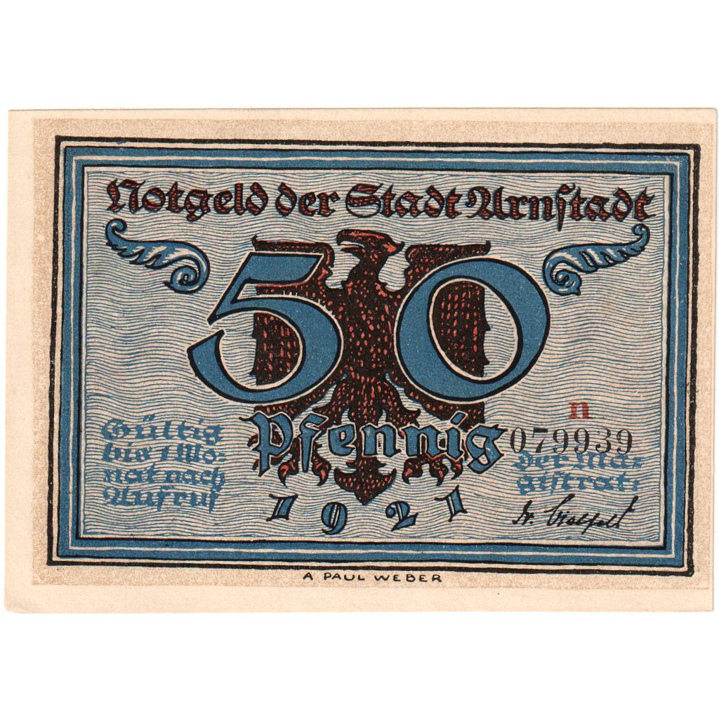Germany, Arnstadt, 50 Pfennig, UNC(63)
