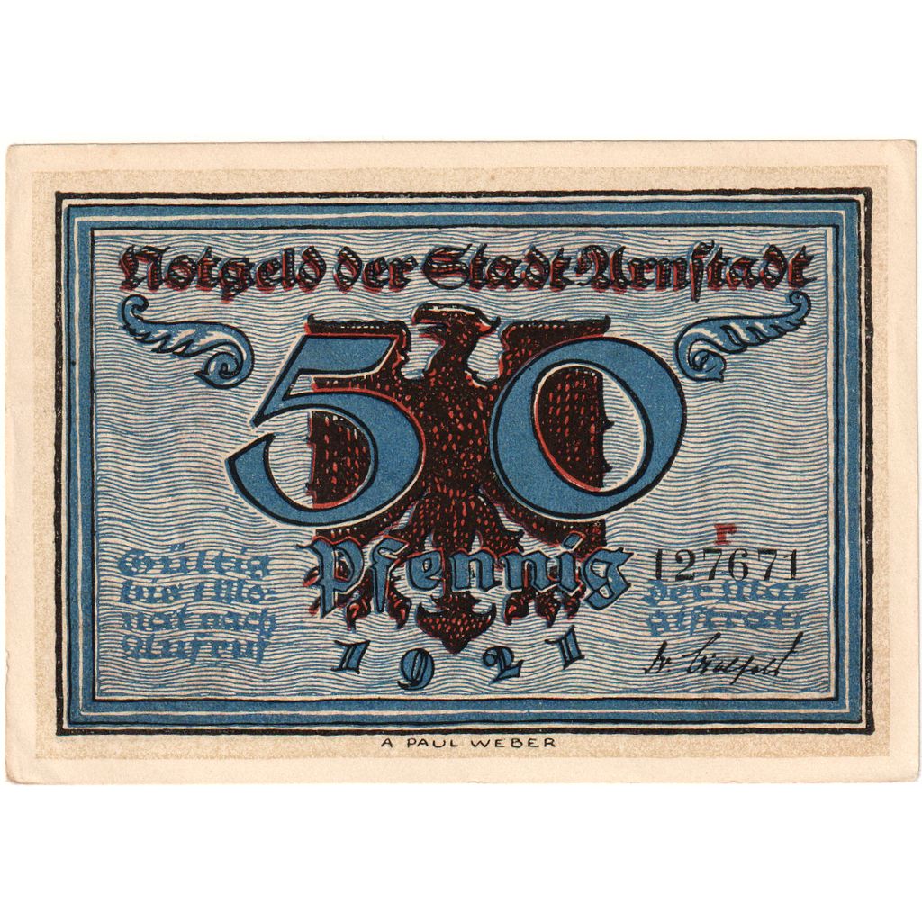 Germany, Arnstadt, 50 Pfennig, UNC(63)