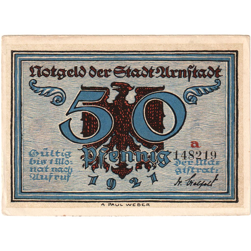 Germany, Arnstadt, 50 Pfennig, EF(40-45)