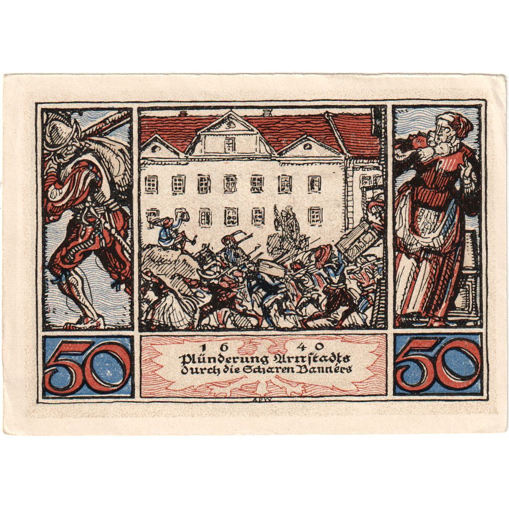Germany, Arnstadt, 50 Pfennig, AU(55-58)