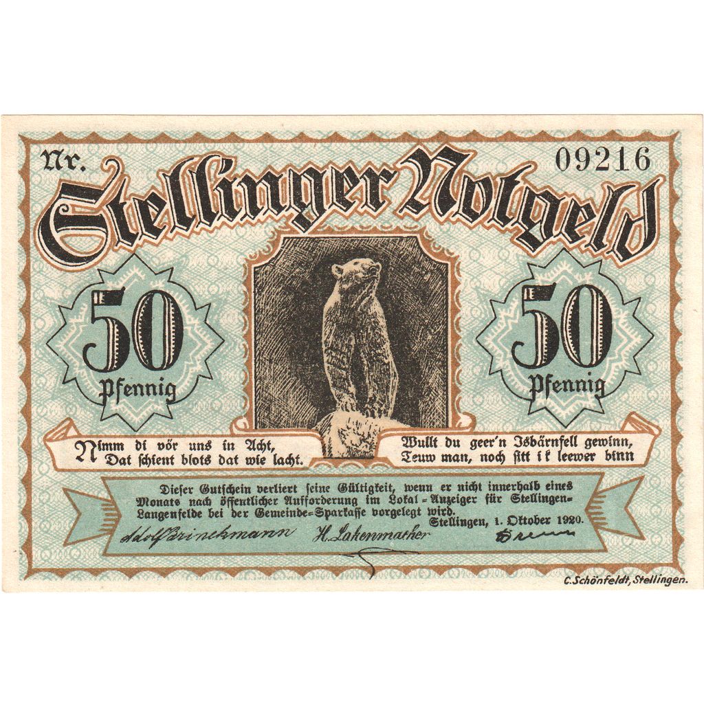 Germany, Stellingen, 50 Pfennig, 1920-10-01, UNC(63)