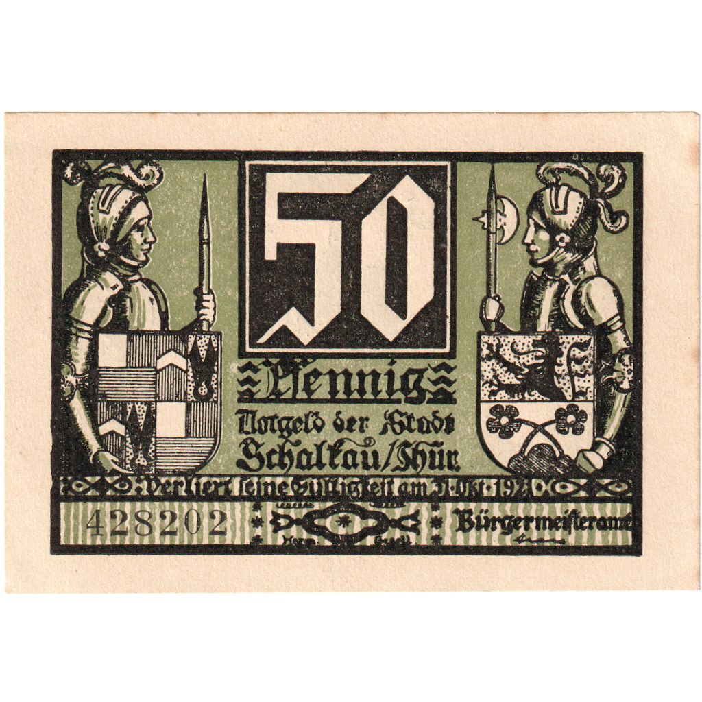 Germania, Schaltau, 50 Pfennig, 1921-10-31, SPL-