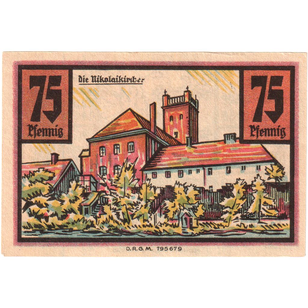 Germania, Stolp, 75 Pfennig, SPL