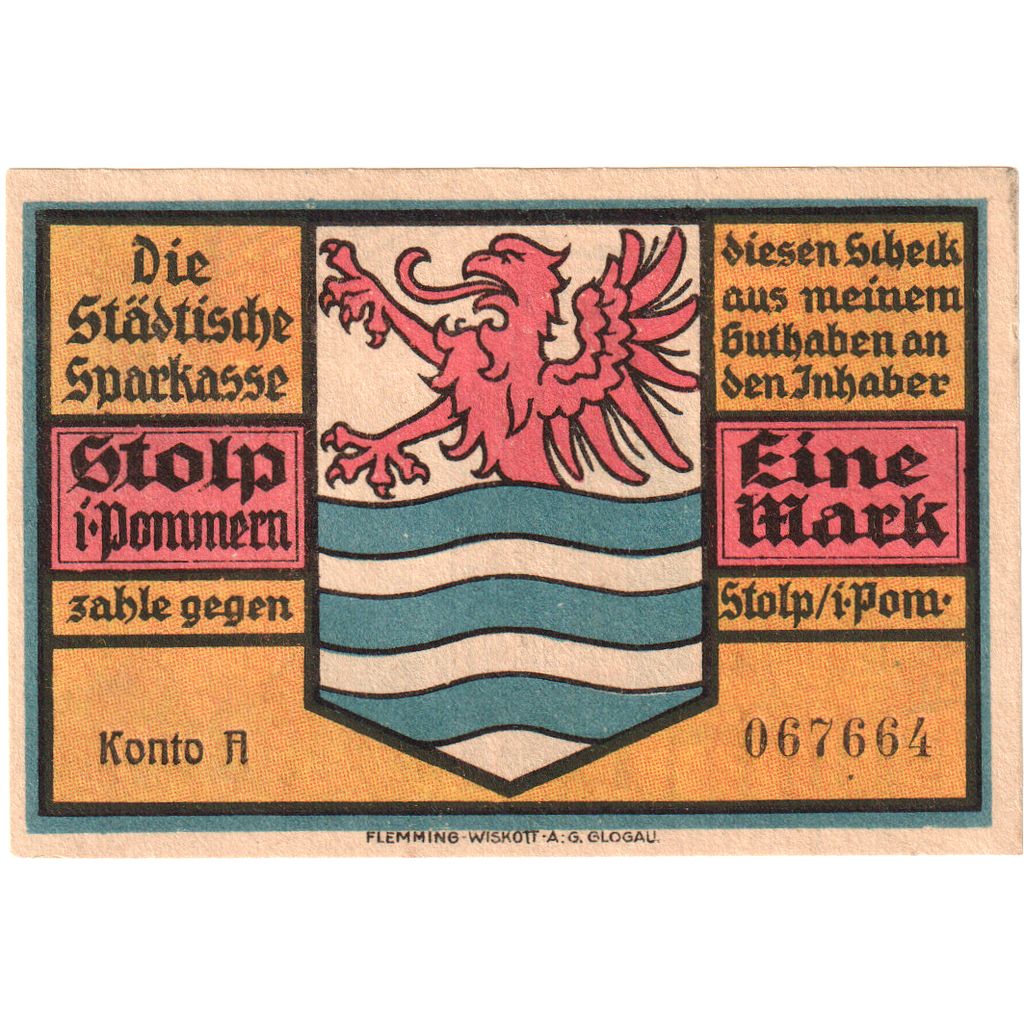 Germania, Stolp, 1 Mark, SPL