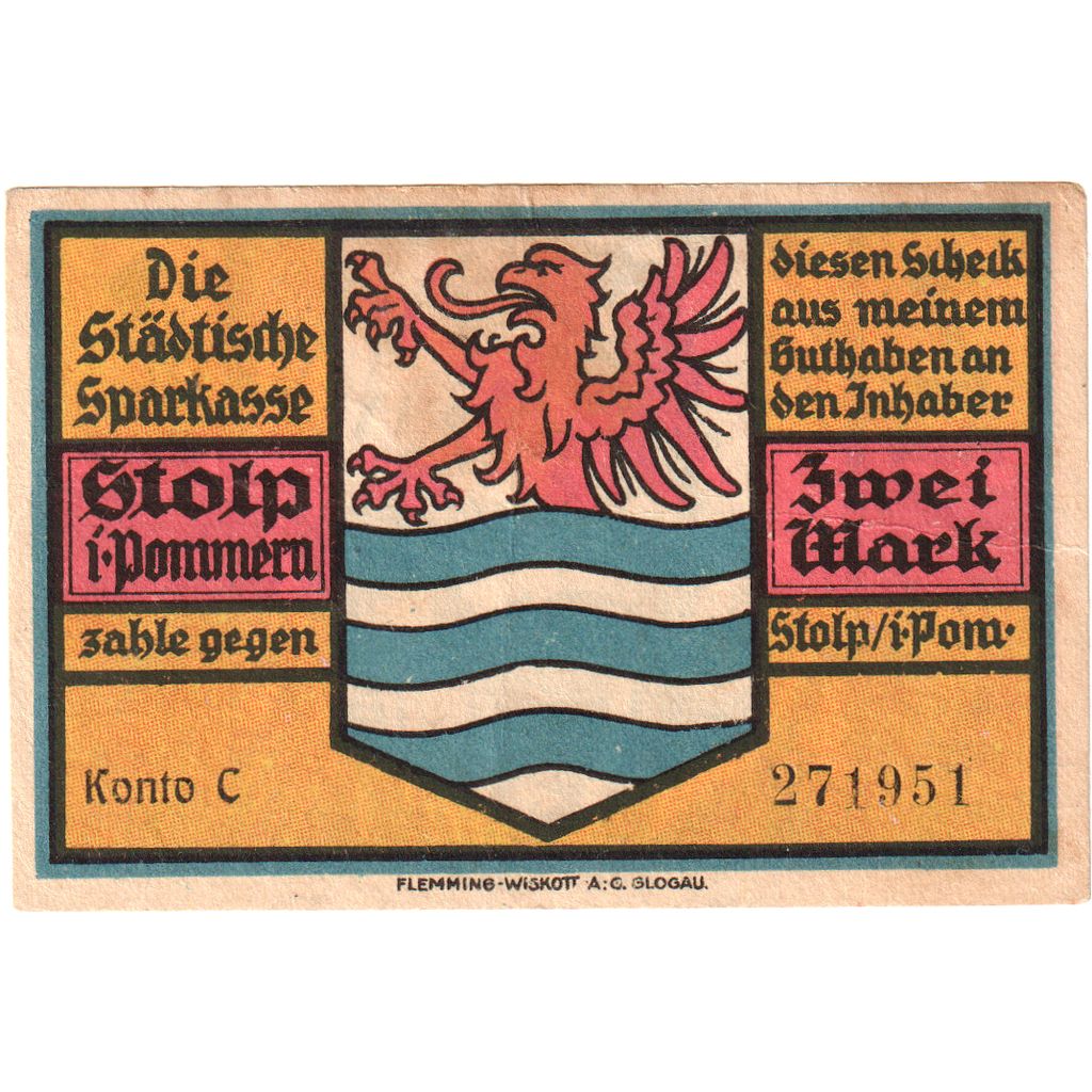 Germania, Stolp, 2 Mark, SPL