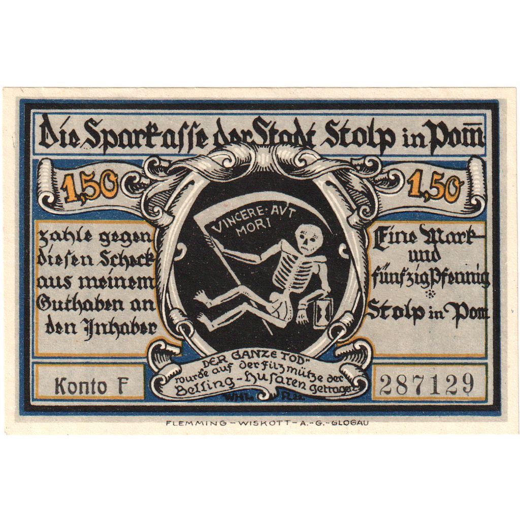 Alemania, Stolp, 1.5 Mark, SC