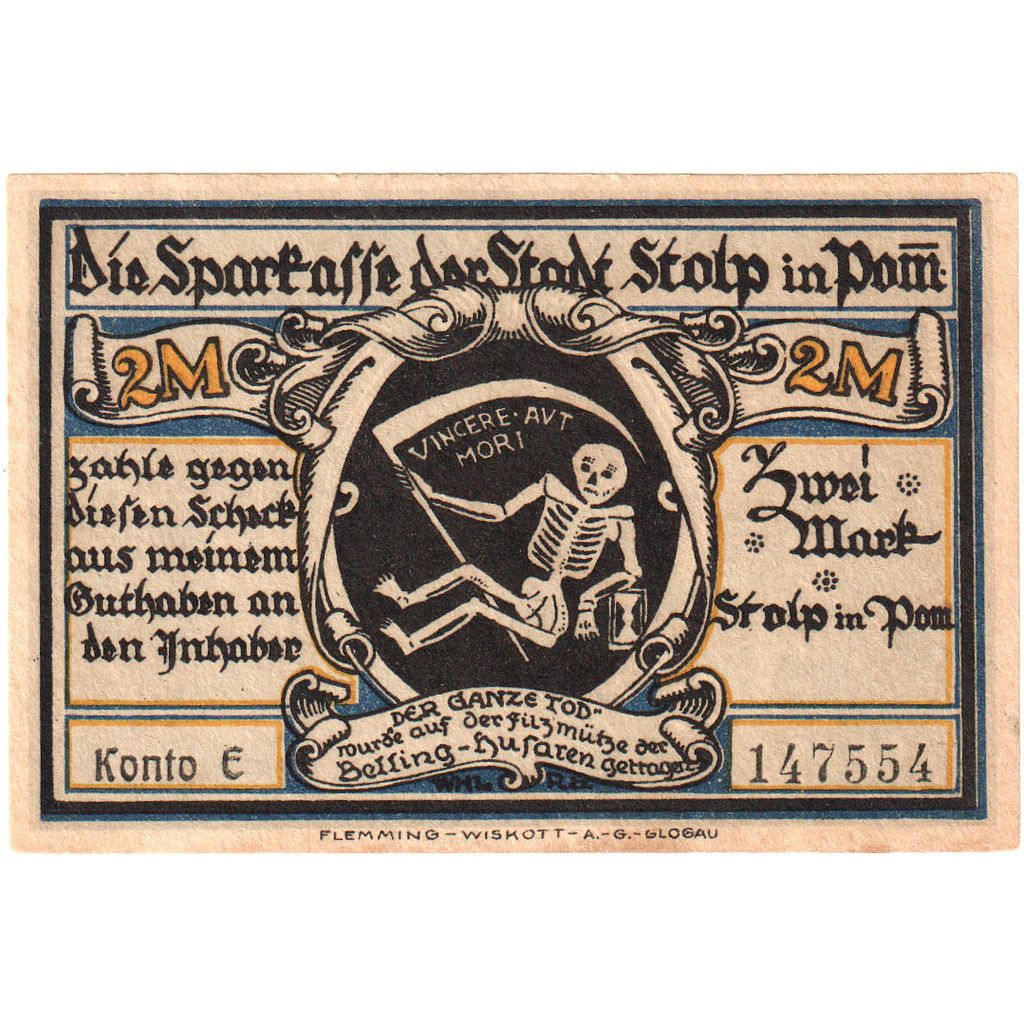 Germany, Stolp, 2 Mark, UNC(63)