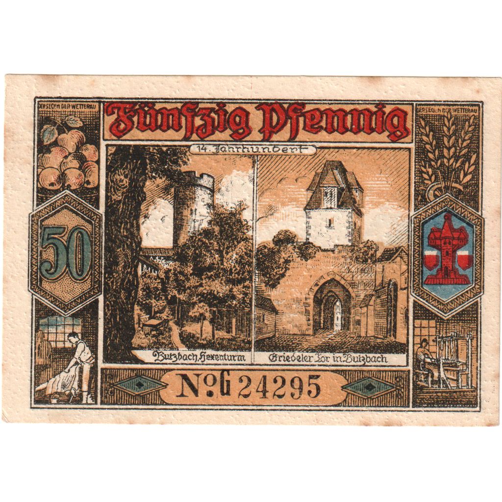 Germany, Butzbach, 50 Pfennig, 1921-05-06, EF(40-45)