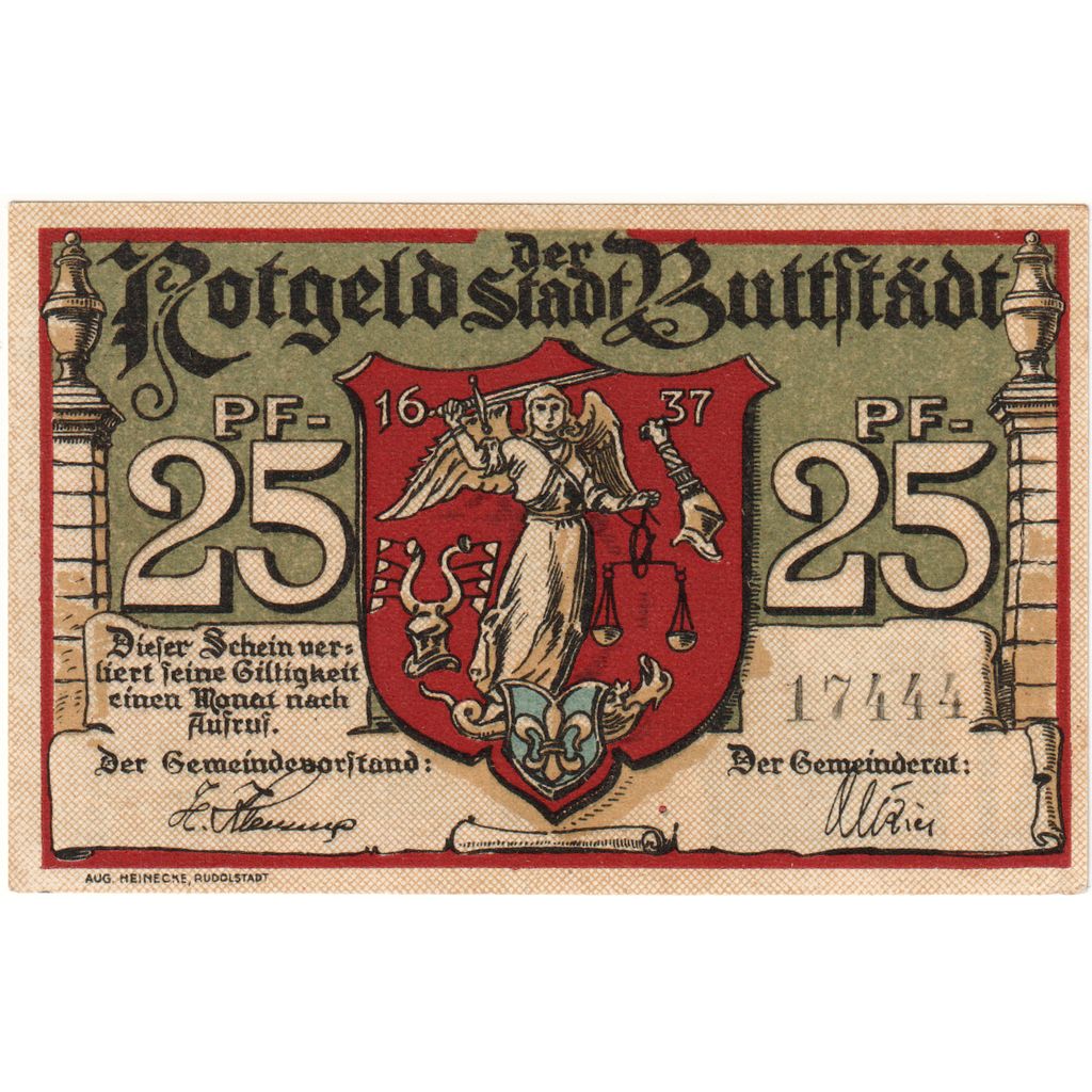 Duitsland, Buttstädt, 25 Pfennig, SPL