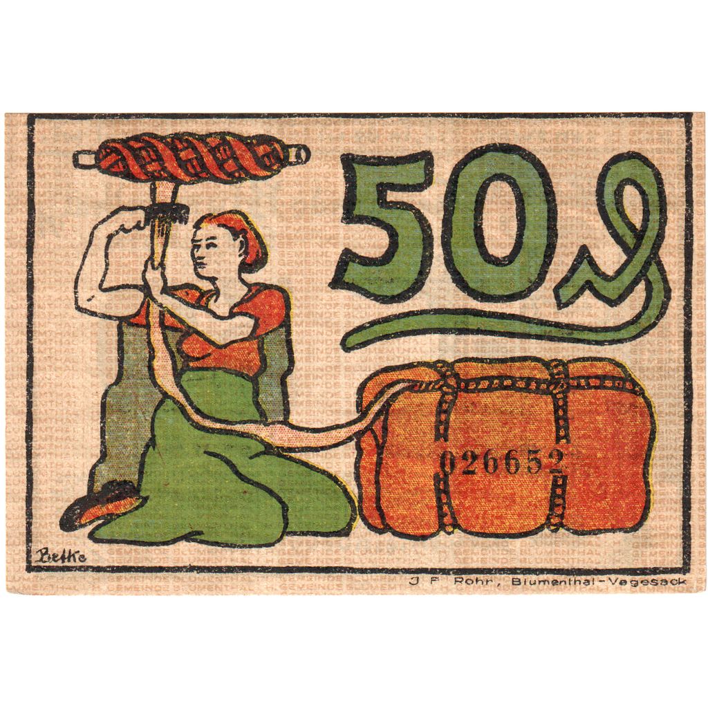 Alemanha, Blumenthal, 50 Pfennig, 1921-07-25, UNC(63)