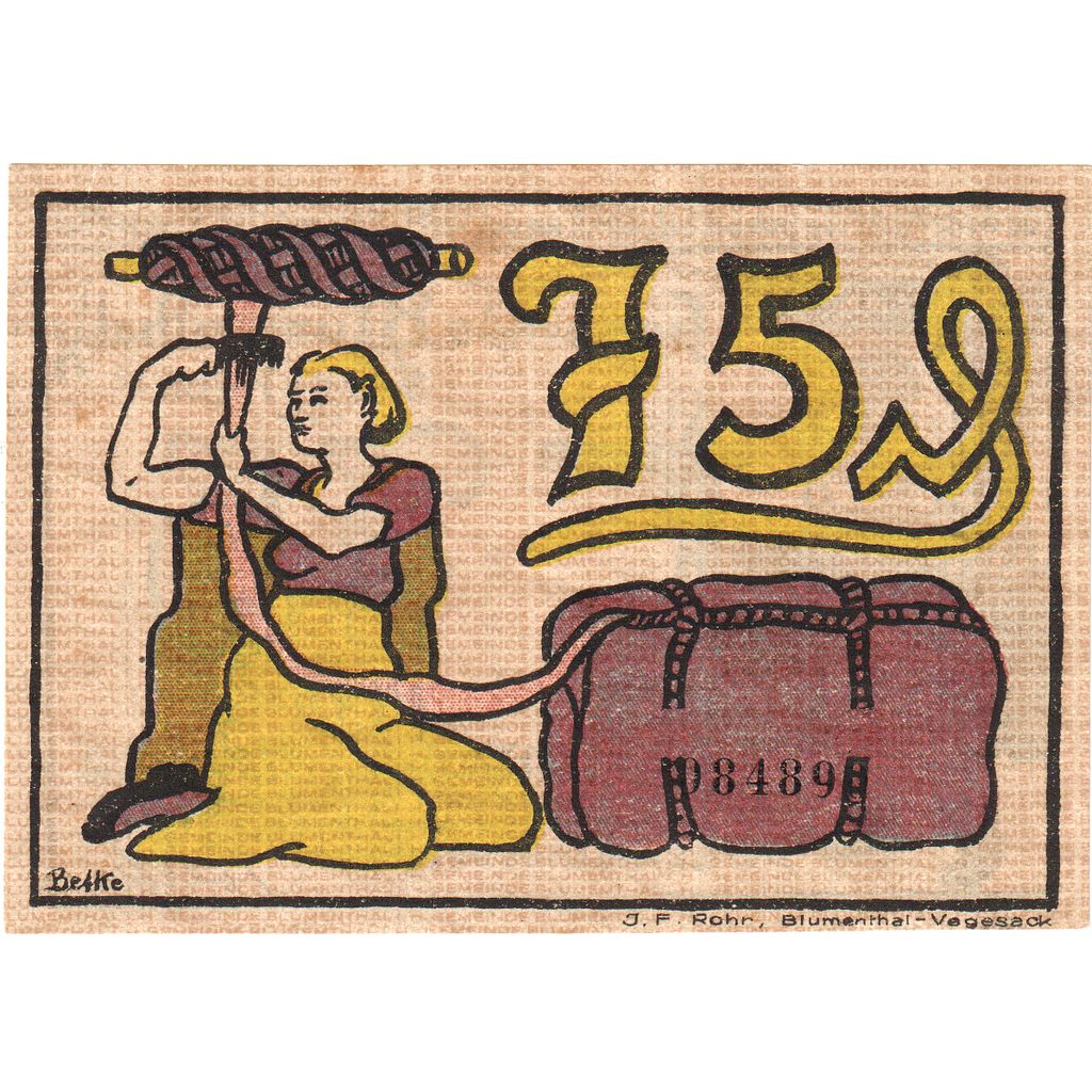 Duitsland, Blumenthal, 75 Pfennig, 1921-07-25, SPL