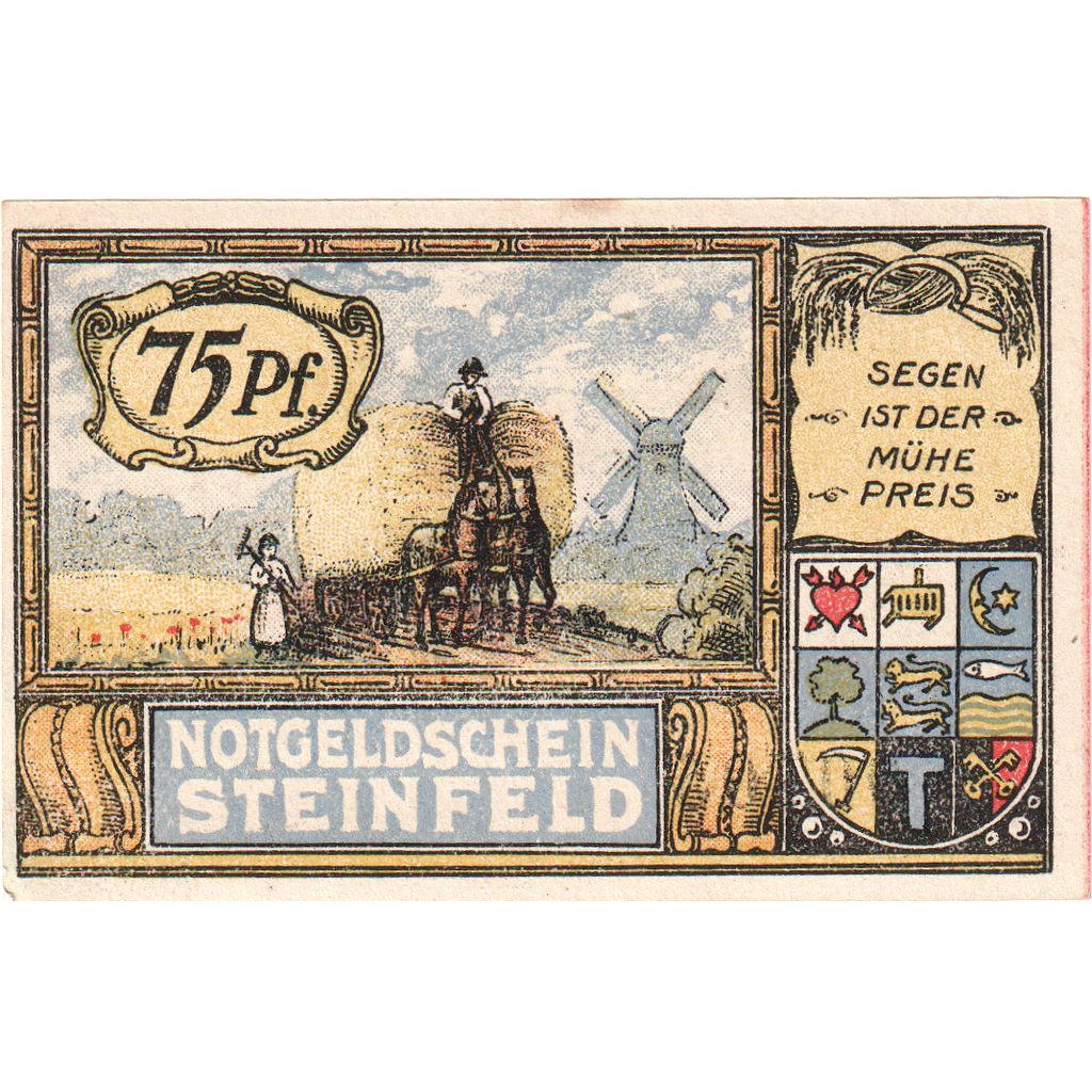 Alemanha, Steinfeld, 75 Pfennig, 1921-11-30, UNC(63)