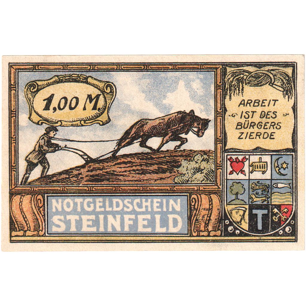 Niemcy, Steinfeld, 1 Mark, 1921-11-30, UNC(63)