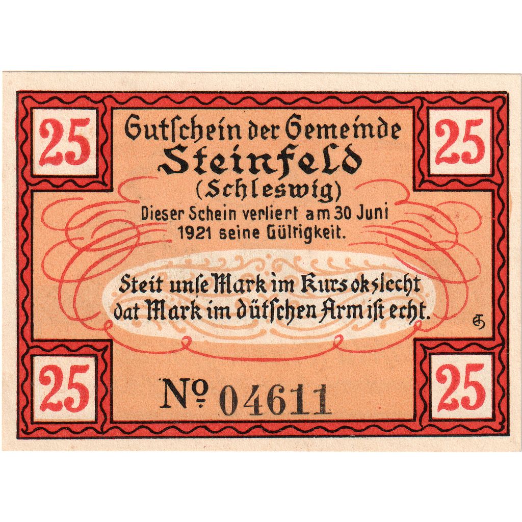 Alemania, Steinfeld, 25 Pfennig, 1921-06-30, SC