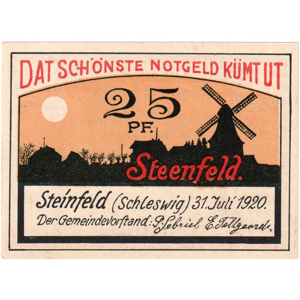 Alemania, Steinfeld, 25 Pfennig, 1921-06-30, SC