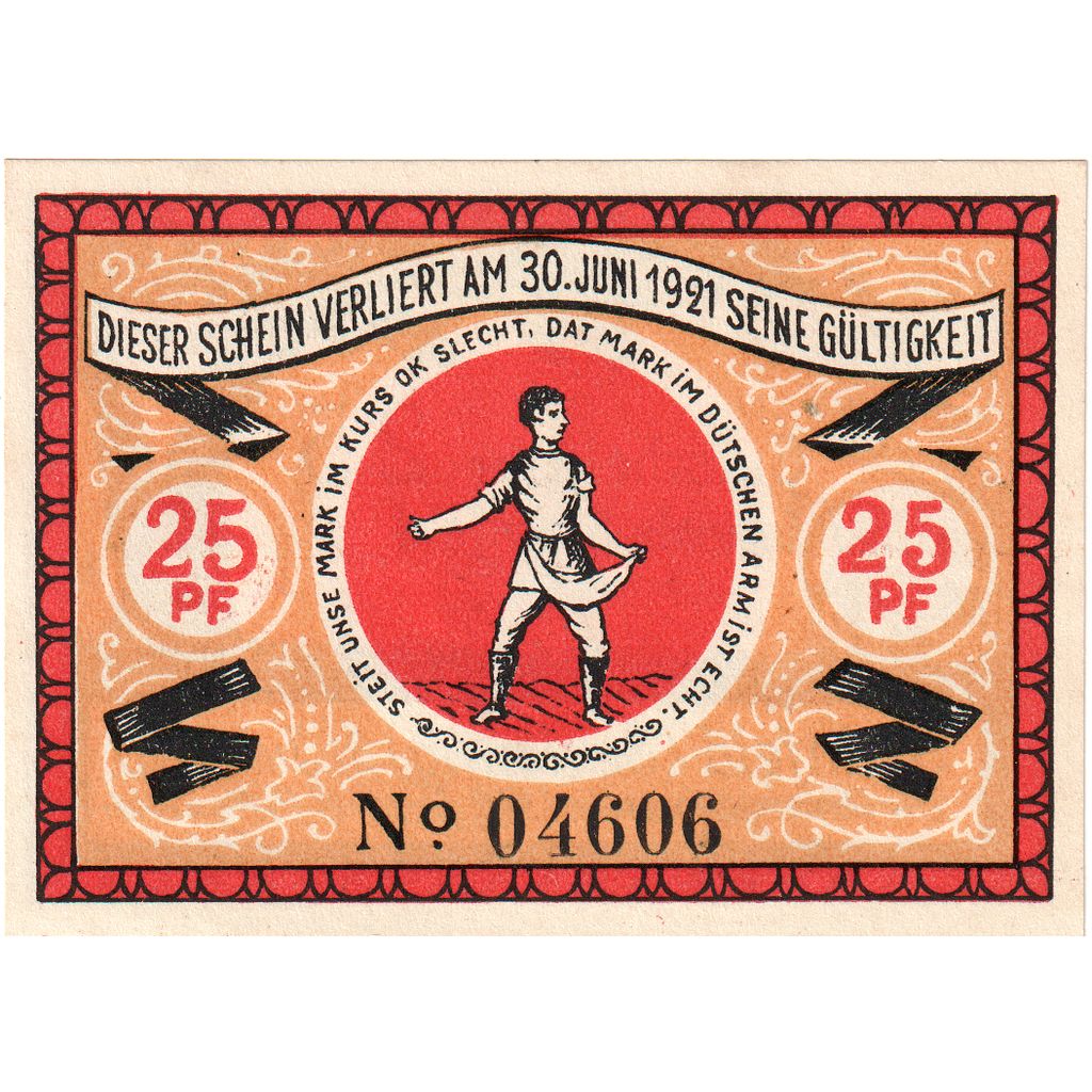 Allemagne, Steinfeld, 25 Pfennig, 1921-06-30, SPL