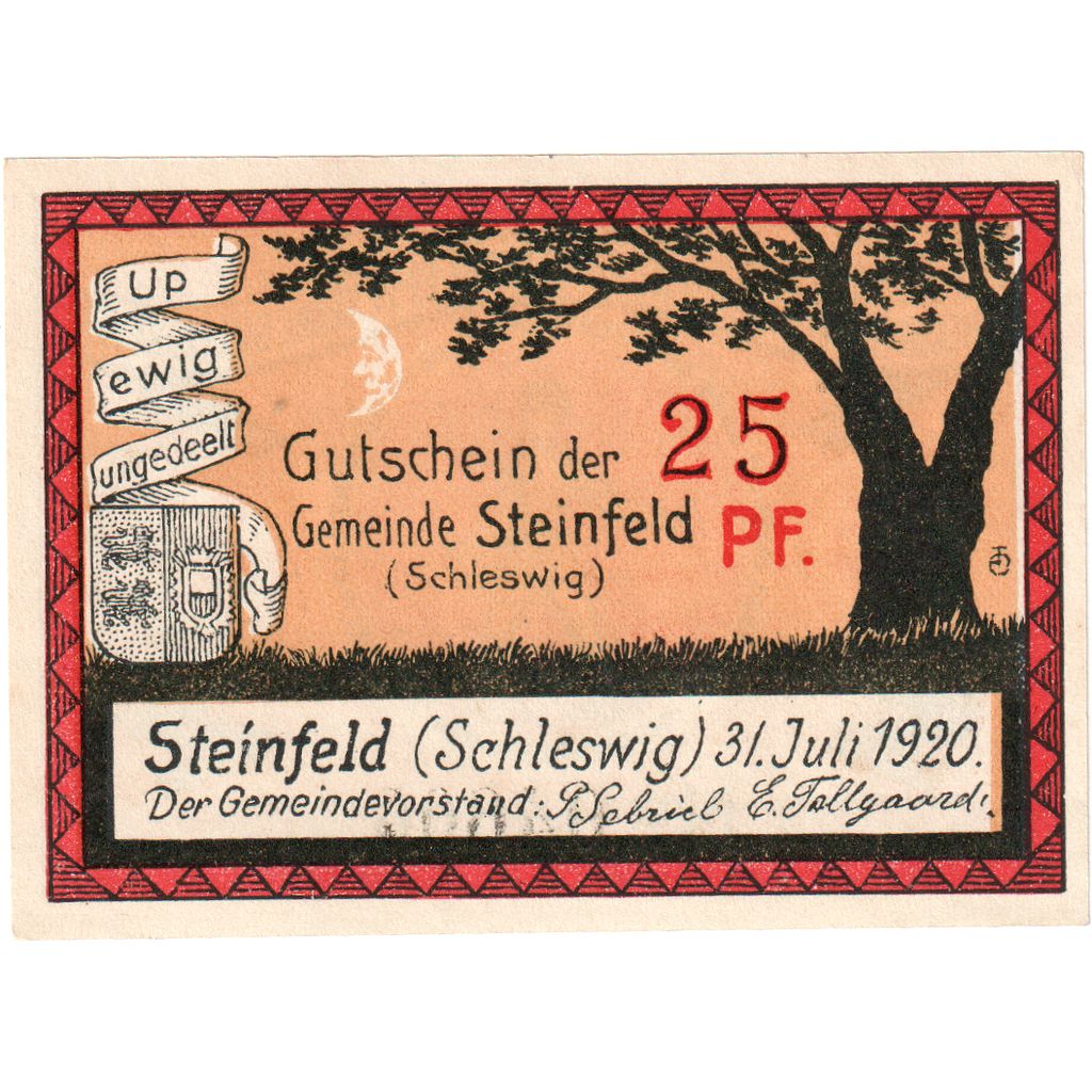 Allemagne, Steinfeld, 25 Pfennig, 1921-06-30, SPL