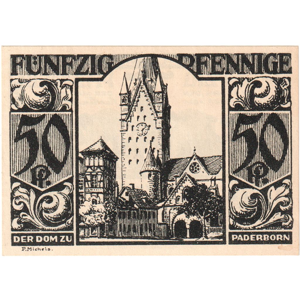 Germania, Paderborn, 50 Pfennig, 1921-11-10, SPL