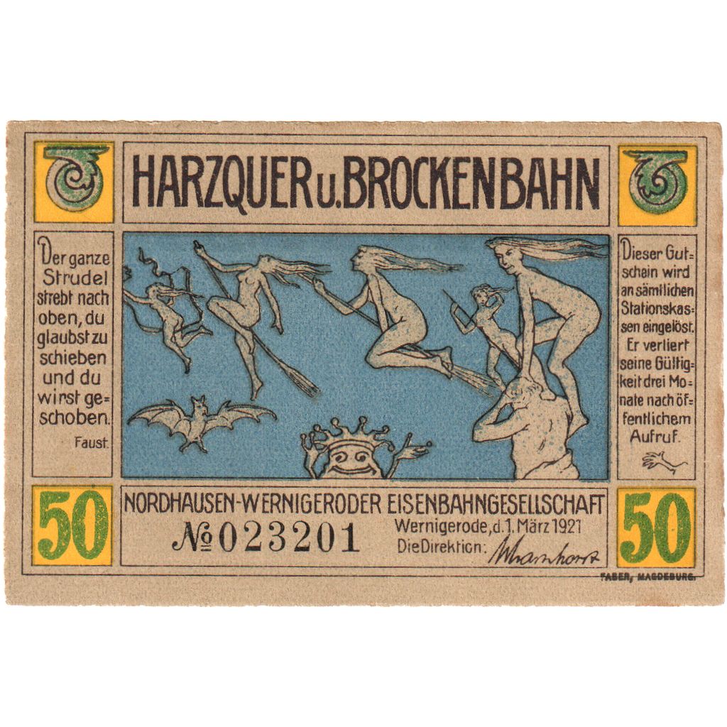 Germany, Wernigerode, 50 Pfennig, 1921-03-01, UNC(63)