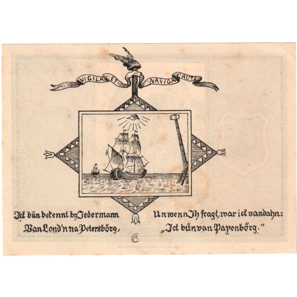 Germany, Papenburg, 50 Pfennig, UNC(63)