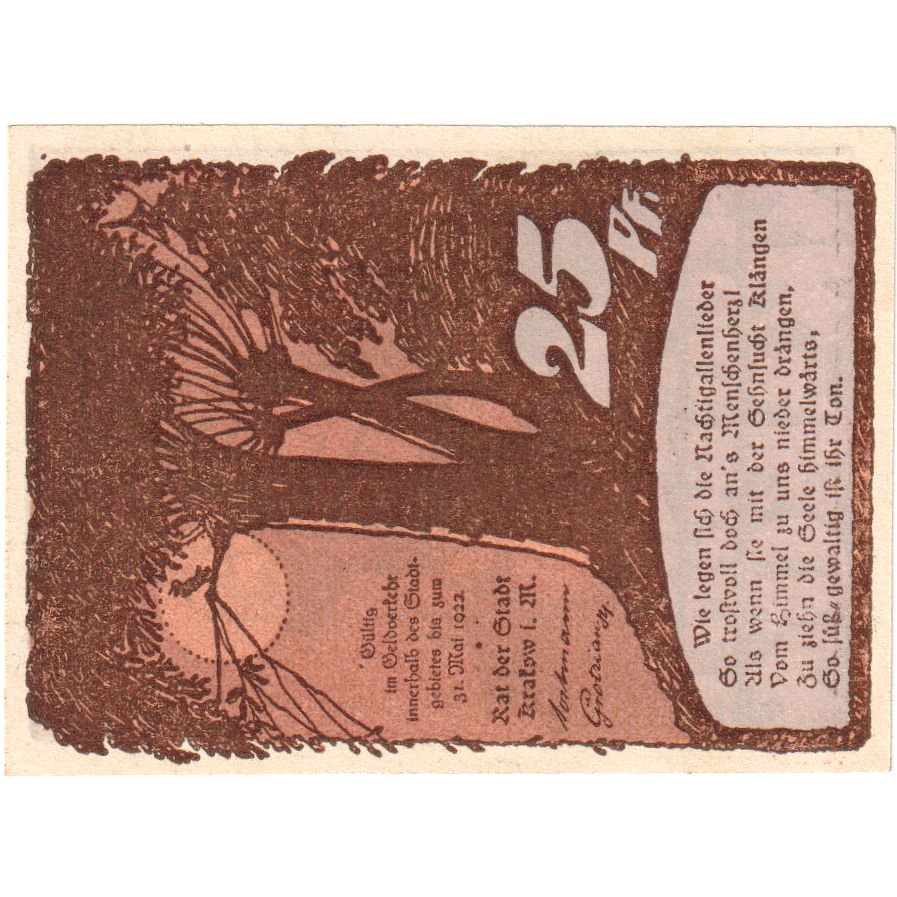 Germania, Krakow, 25 Pfennig, 1922-05-31, SPL