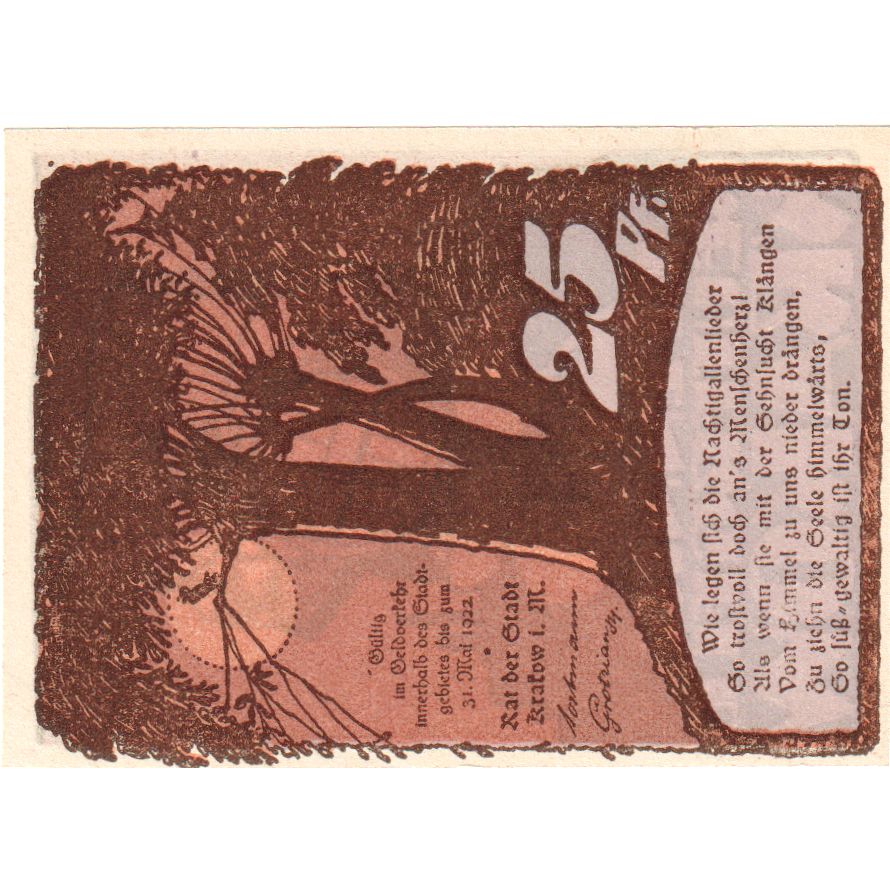 Germania, Krakow, 25 Pfennig, 1922-05-31, SPL