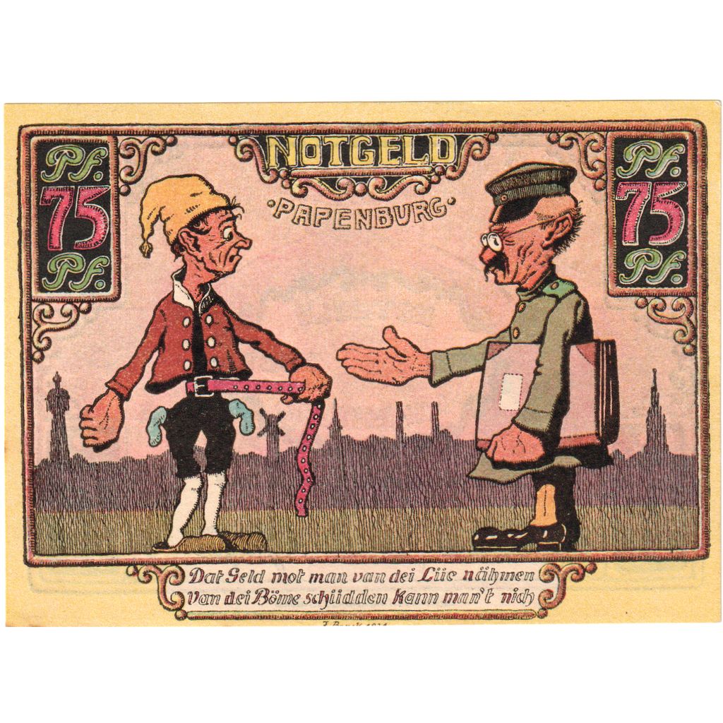 Deutschland, Papenburg, 75 Pfennig, 1921-11-14, UNZ-