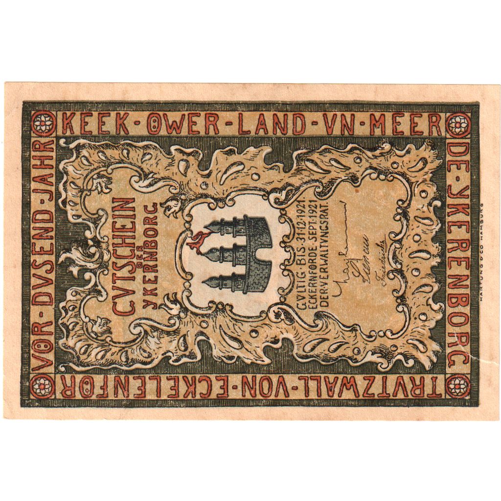 Niemcy, Eckernförde, 25 Pfennig, AU(55-58)