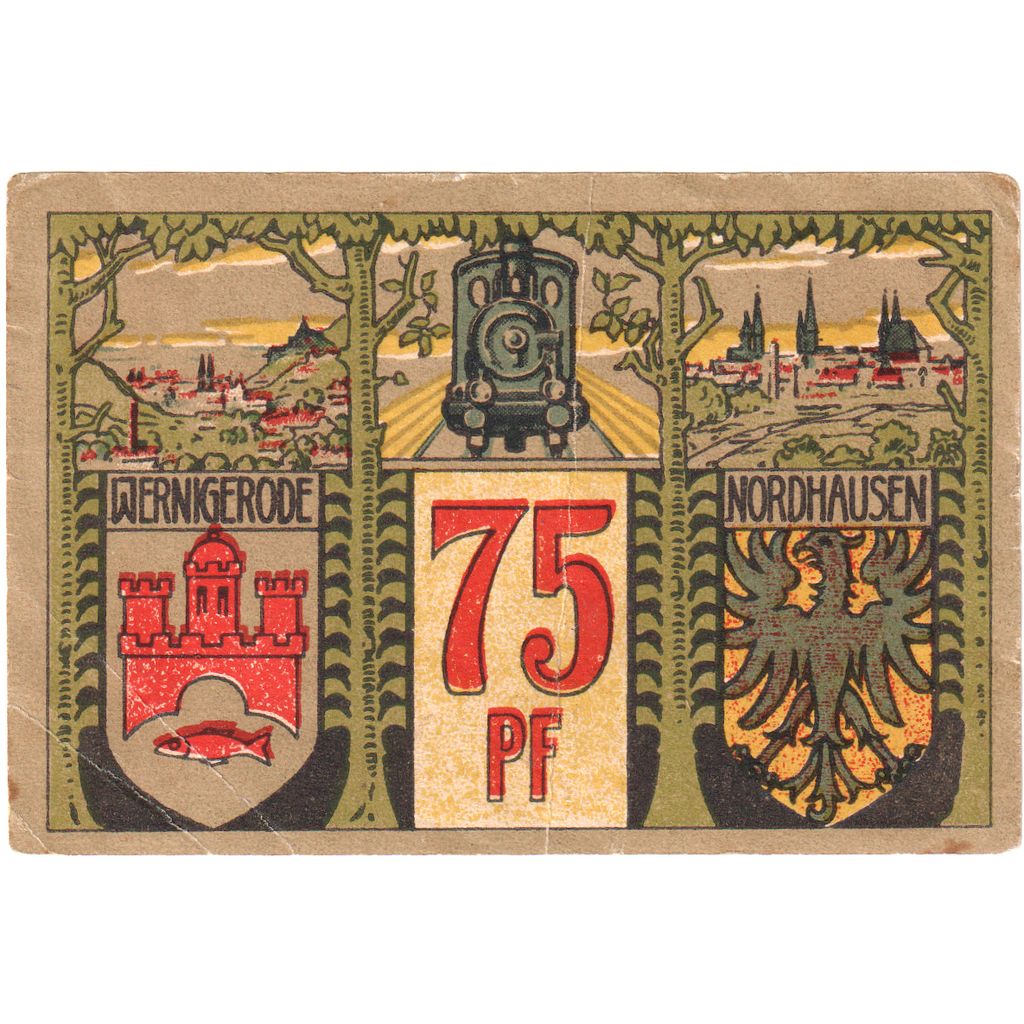 Niemcy, Wernigerode, 75 Pfennig, 1921-03-01, EF(40-45)