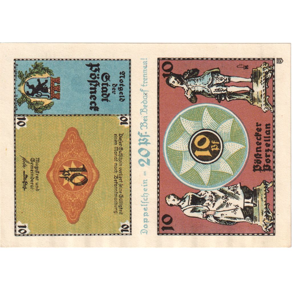 Germany, Possneck, 20 Pfennig, UNC(63)