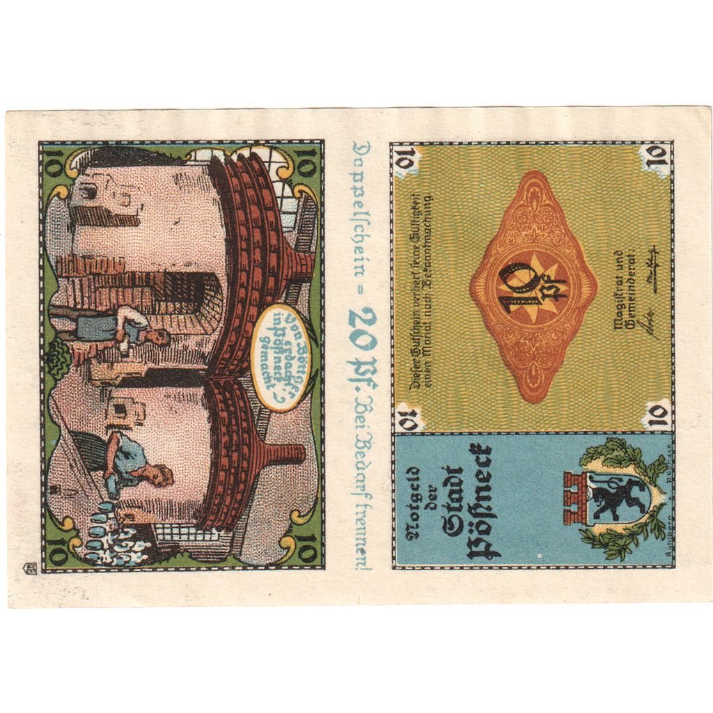 Germany, Possneck, 20 Pfennig, UNC(63)