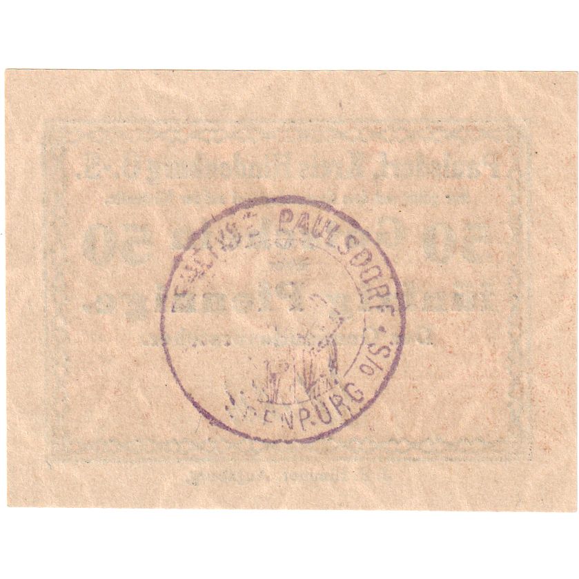Duitsland, Paulsdorf, 50 Pfennig, SPL