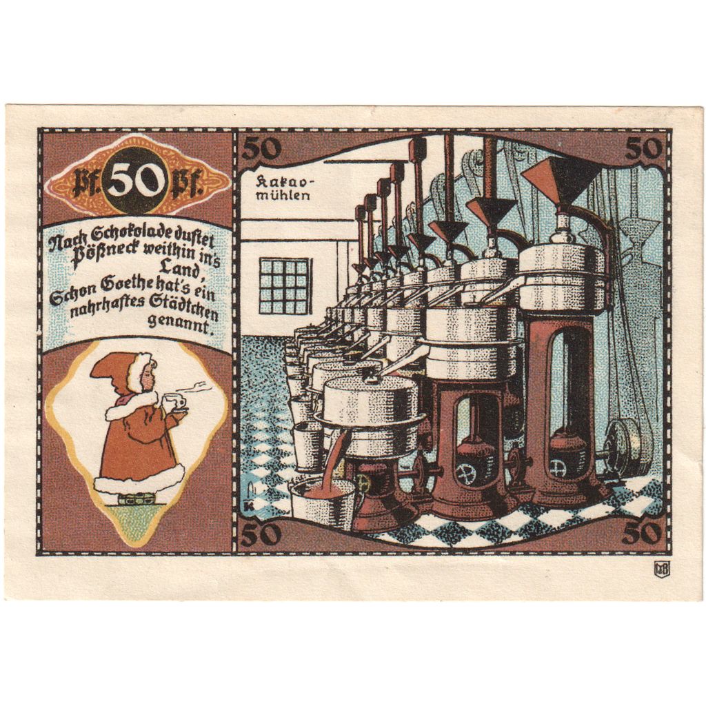 Germania, Possneck, 50 Pfennig, SPL