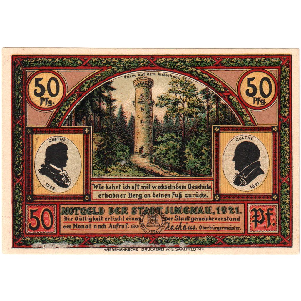 Germania, ilmenau, 50 Pfennig, SPL