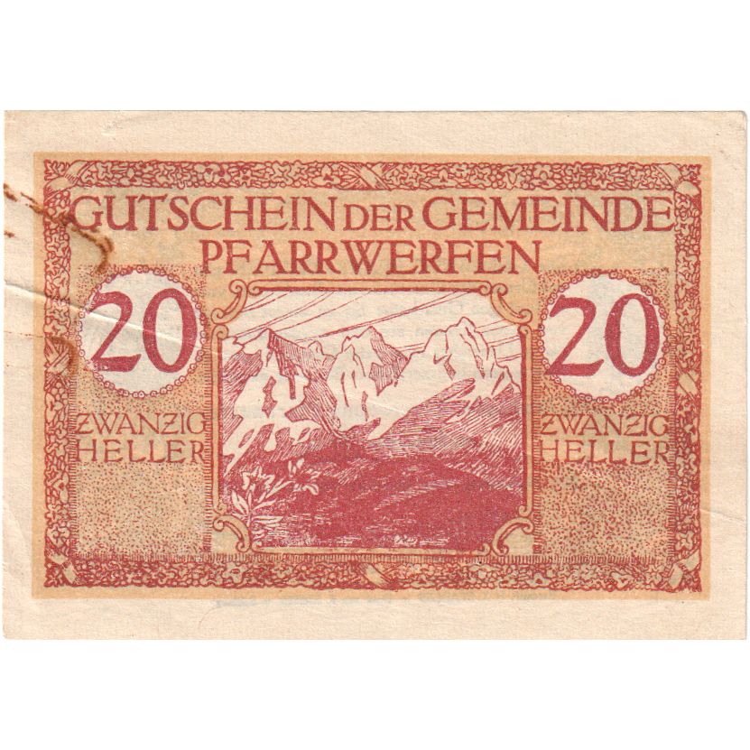 Austria, Pfarrwerfen, 20 Heller, 1920-12-31, MBC
