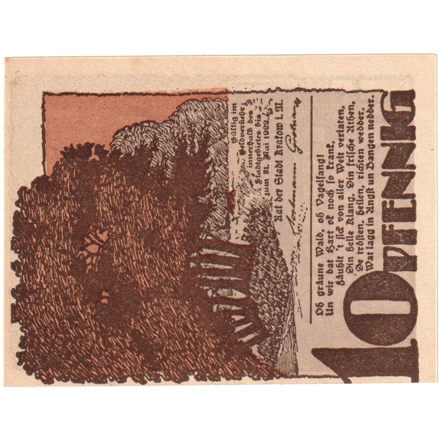 Germania, Krakow, 10 Pfennig, 1922-05-31, SPL
