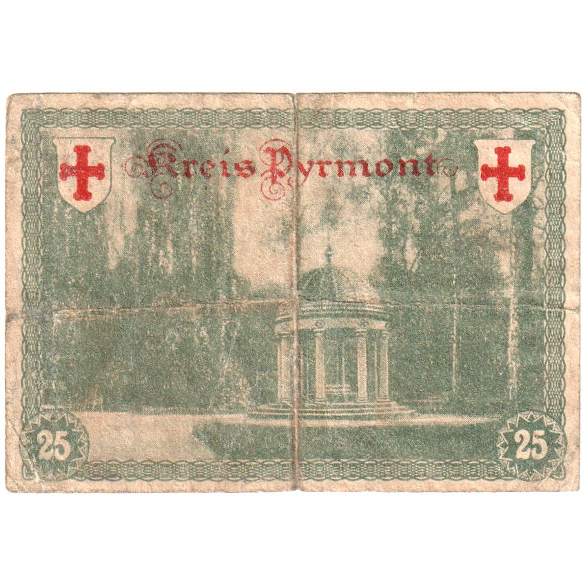 Allemagne, Pyrmont, 25 Pfennig, 1919-06-15, TB