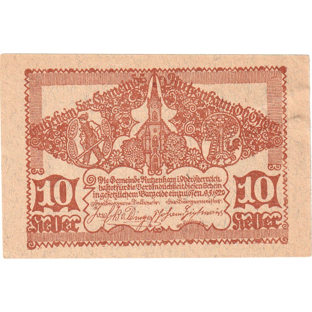 Austria, Rutzenham, 10 Heller, 1921-02-28, SC