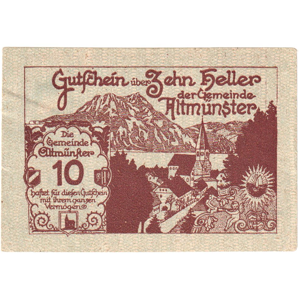 Austria, Altmünster, 10 Heller, 1920-05-20, EF(40-45)