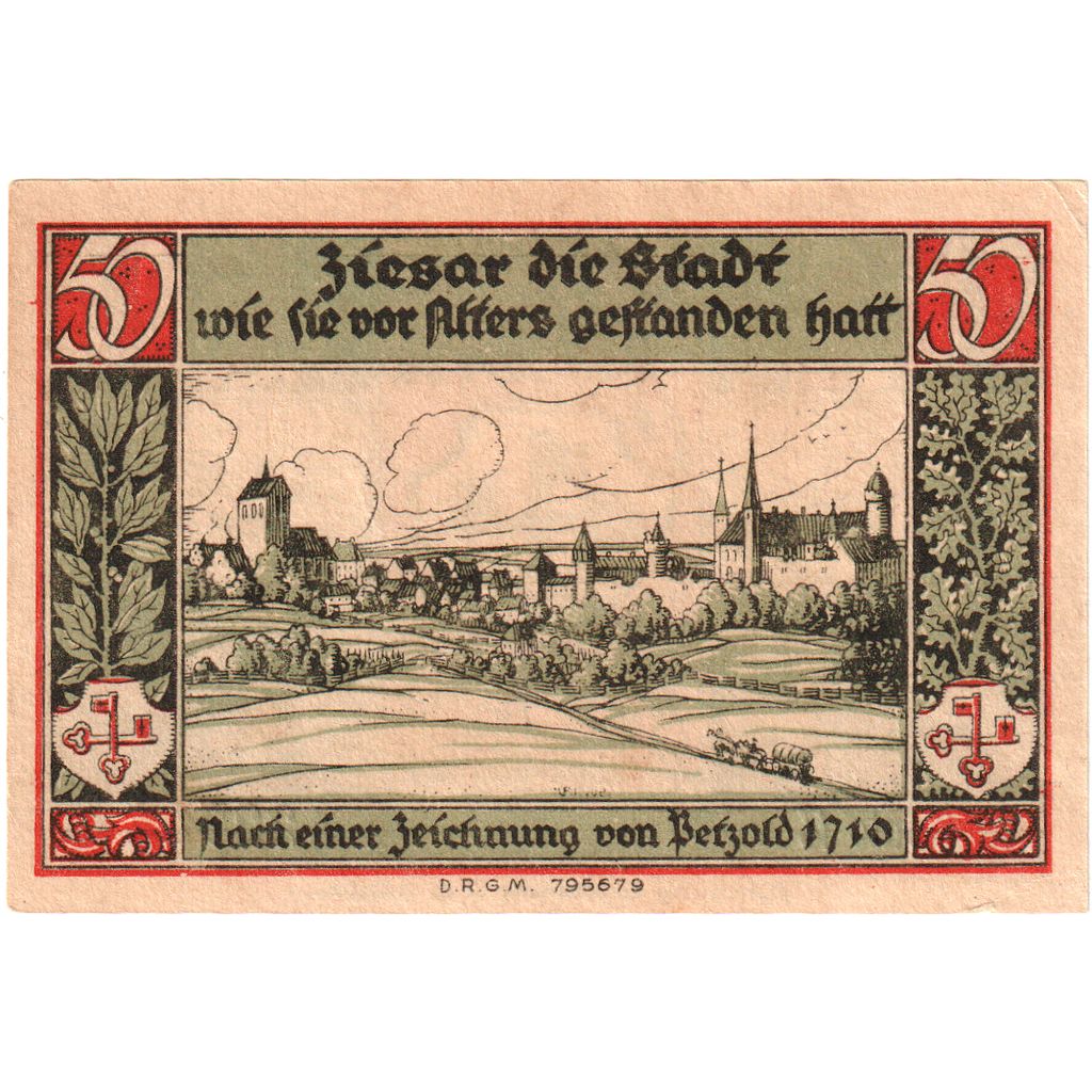 Duitsland, Ziesar, 50 Pfennig, SPL