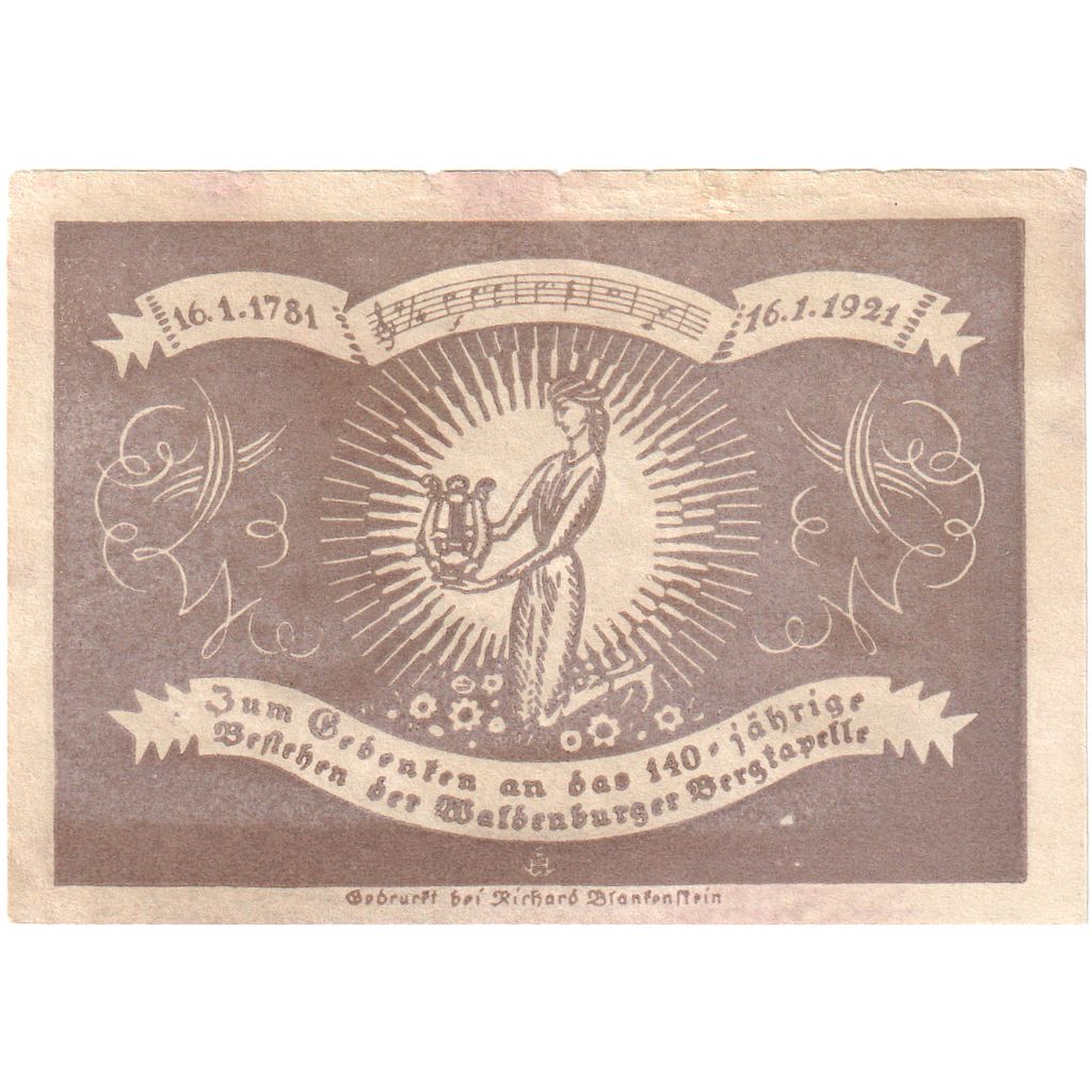 Allemagne, Waldenburg, 50 Pfennig, 1921-01-16, TTB
