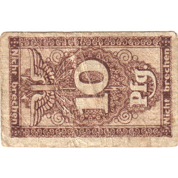 Niemcy, München-Gladbach, 10 Pfennig, VF(20-25)