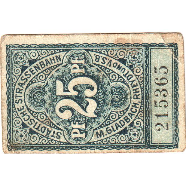 Duitsland, München Gladbach, 25 Pfennig, TB