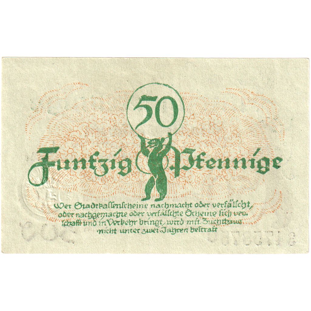 Allemagne, Berlin, 50 Pfennig, 1920-01-30, SPL