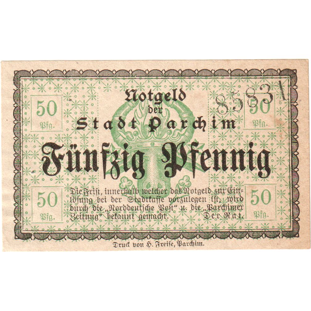 Allemagne, Parchim, 50 Pfennig, SPL