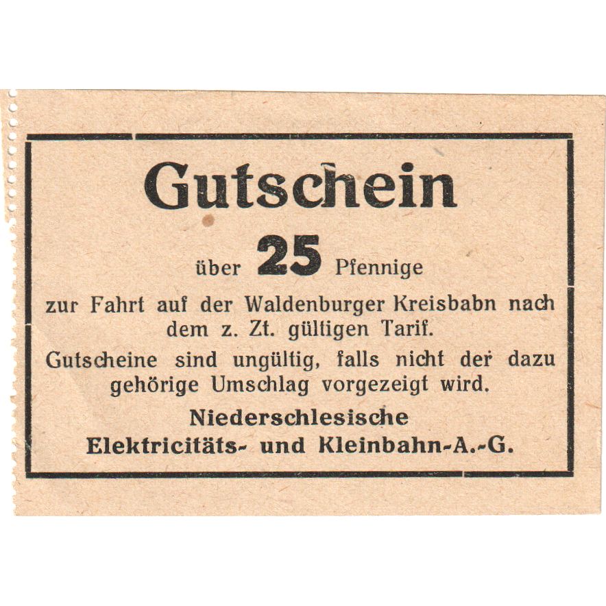 Duitsland, Waldenburg, 25 Pfennig, SPL