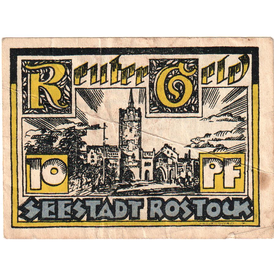 Duitsland, Rostock, 10 Pfennig, 1922-05-31, TB