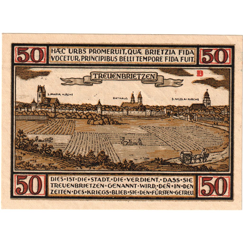 Germany, Treuenbrietzen, 50 Pfennig, 1921-07-01, UNC(63)
